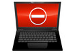 Ordinateur portable et interdiction (détouré) Ordinateur portable et interdiction (détouré)