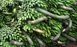 Piles of bananas at an African market