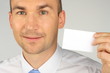 Business Manager showing businesscard Business Manager showing businesscard