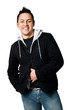 Young Happy Hispanic Man Standing Isolated