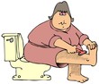 Woman Shaving Her Hairy Legs Woman Shaving Her Hairy Legs