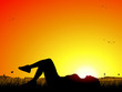 Girl sunbathing