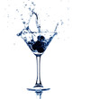 martini glass splash