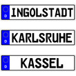 Ingolstadt, Karlsruhe, Kassel - Kennzeichen