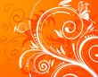Flower background with butterfly, element for design, vector