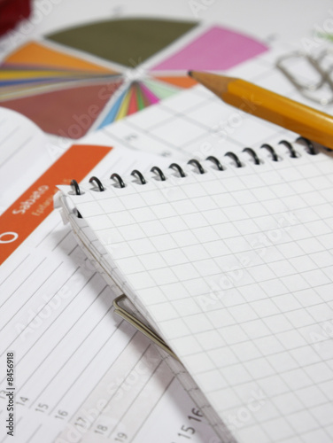 agenda, bloc notes, grafici e graffette agenda, bloc notes, grafici e graffette