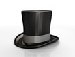 Black top hat isolated on white background