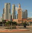 Old and new Miami downtown