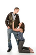 Photo: woman on knees next to grunge boyfriend woman on knees next to grunge boyfriend
