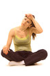 tired sportswoman tired sportswoman