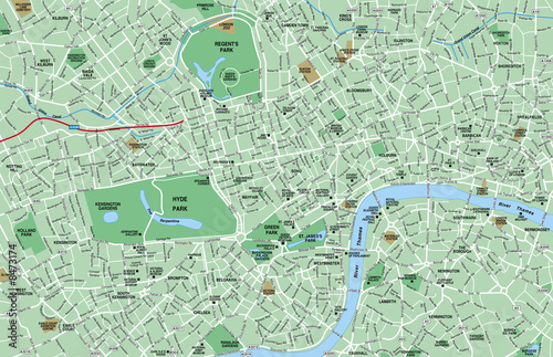 Illustration: Downtown London Map Downtown London Map