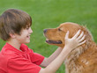 Boy Playing with His Dog Boy Playing with His Dog