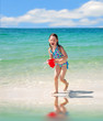 Happy girl on beach