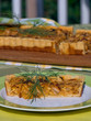 Fennel and macademia nuts quiche in crust. Fennel and macademia nuts quiche in crust.