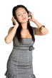 Asian Girl Listening to Music