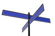 Four-way roadsign