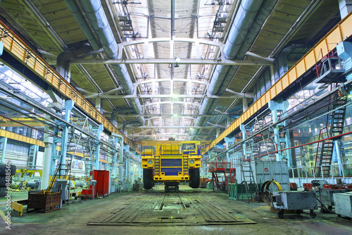 Assembly line: giant size industrial truck