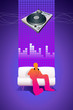 Vector: listen to music listen to music