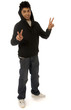 asian male showing victory signs with hands asian male showing victory signs with hands