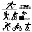 figures exercising silhouettes