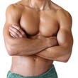 Wet Muscular Torso Wrapped in Towel Wet Muscular Torso Wrapped in Towel
