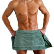 Wet Muscular Torso Wrapped in Towel Wet Muscular Torso Wrapped in Towel