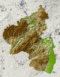 Rheinland-Pfalz, Reliefkarte, Farbgebung nach Höhe Rheinland-Pfalz, Reliefkarte, Farbgebung nach Höhe
