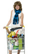 Girl in supermarket