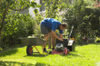 Photo: cutting grass cutting grass