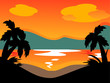 Sea at sunset