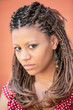 girl with exotic hairstyle