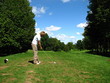 Lady playing golf