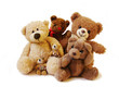 family of teddy bears