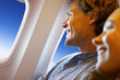 Couple traveling by air.