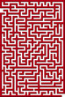 Vector illustration of red maze
