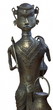 isolated vintage bronze Buddhist statuette isolated vintage bronze Buddhist statuette