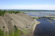 vue sur l'ïle d'Orléans depuis les chutes Montmorency au Québec