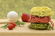 Fresh pasta and eggs