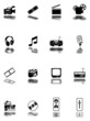 Media Icons with shadow Media Icons with shadow