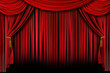 Red Drapes With Deep Shadows