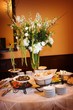 Table setting at a luxury wedding reception