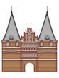 Illustration: Holstentor Lübeck (Aqua-Stil) Holstentor Lübeck (Aqua-Stil)