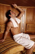 A man enjoying a sauna