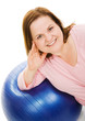 Beautiful Woman on Pilates Ball