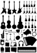 collection of music objects vector