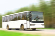 blank bus, background blurred with speed - of 