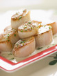 canvas print picture Seared Scallops with Cava Cream and Herb Sauce