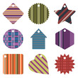 gift tags with stripe designs