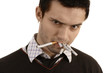 Man whose breaking cigarettes