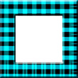 Blue Black Checked Bevelled Frame